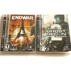 Tom Clancy Playstation 3 Games Ghost Recon Advanced Warfighter and End War
